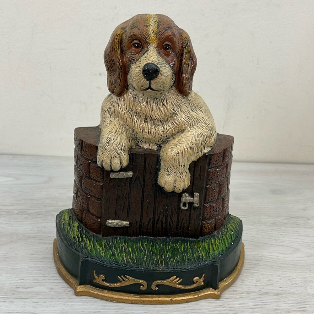 Vintage Cast Iron Beagle Door Stop